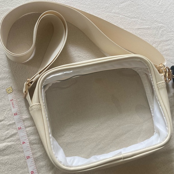 Transparent Cream Crossbody Bag - Picture 2 of 10